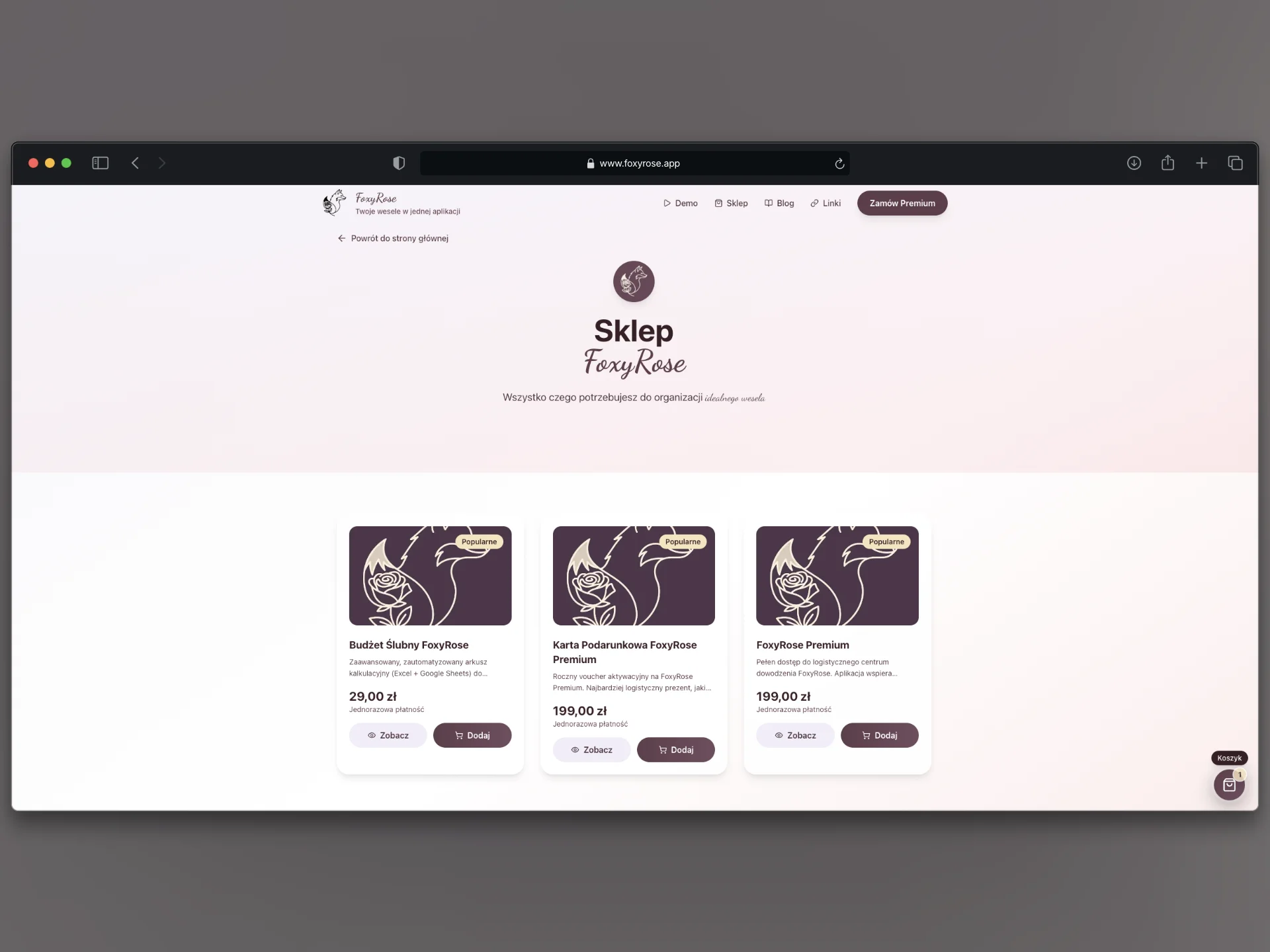 FoxyRose shop products