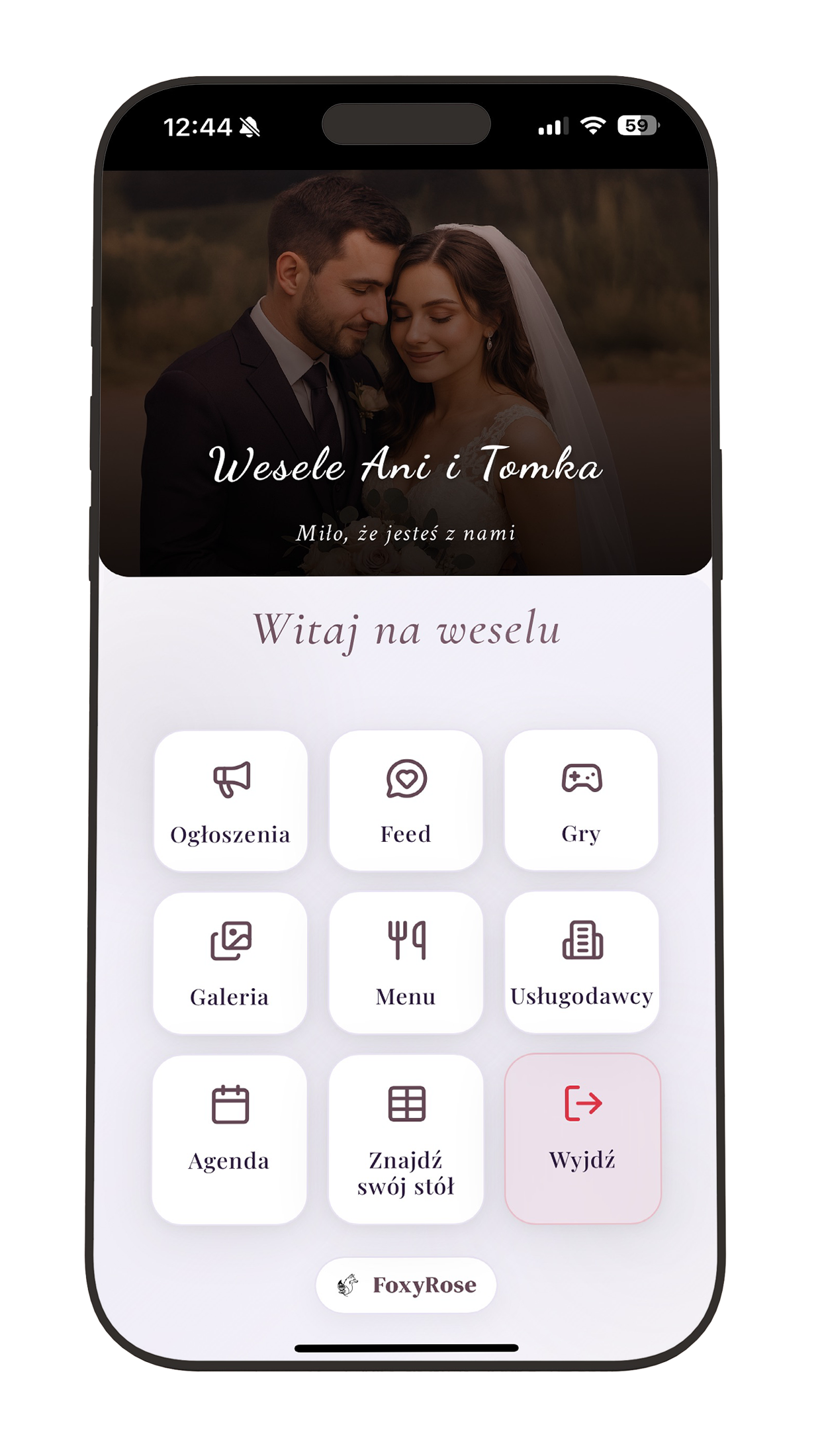 FoxyRose main screen