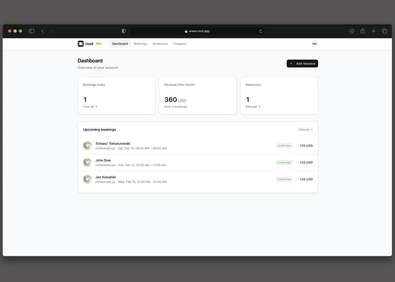 RSVD dashboard